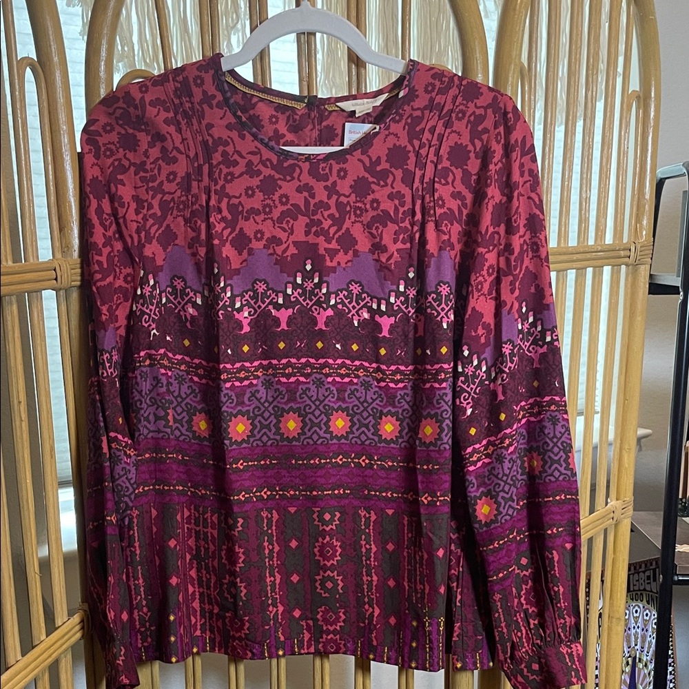 White Stuff Patterned Long Sleeve Top - image 1